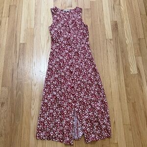 Reformation Londyn Midi Dress Red Floral Print Sz 4
